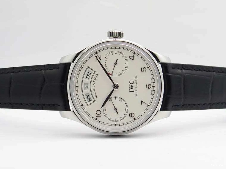 MIROTIME 0208 SportInspired Portuguese Real PR Real Annual Calendar IW503501 YLF 1:1 Best Edition White Dial On Leather Strap A 7241